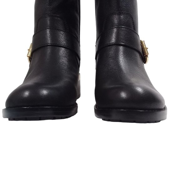 New Vince Camuto Wendeema WomensLeather MotoBoot Harness Detailed Mid-Calf 6.5M - Picture 8 of 14